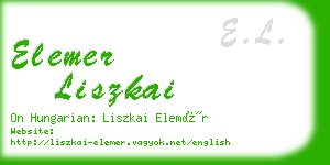 elemer liszkai business card